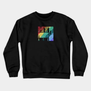 Express Yourself! Custom Pronoun Rainbow Pride Merch Crewneck Sweatshirt